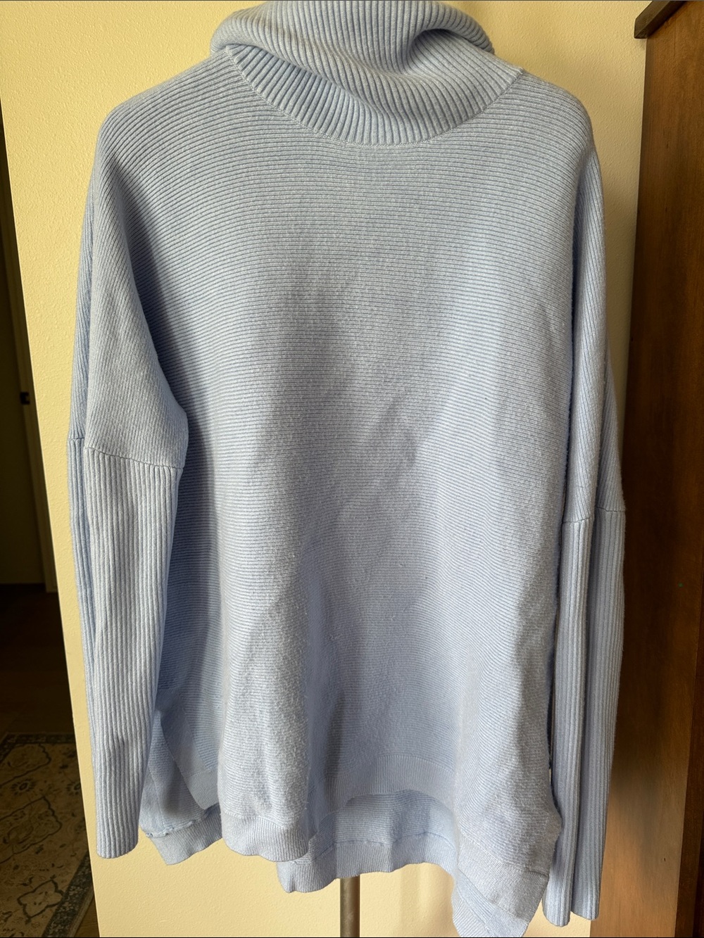 Light Blue Cowl Neck Sweater